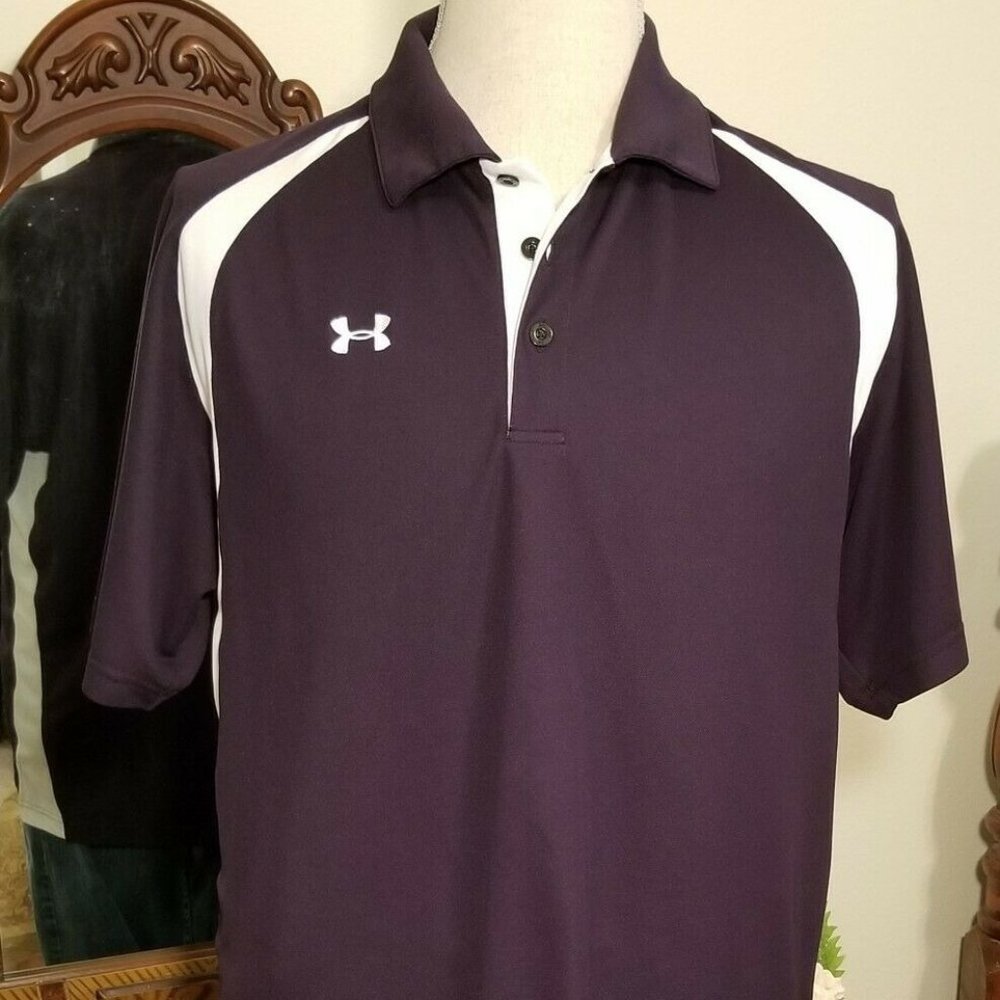 Under Armor Golf Polo Black Excellent Cond L